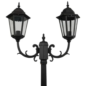 Wysoka zewnętrzna lampa stojąca K-7006A2/2 Czarna z serii LOZANA