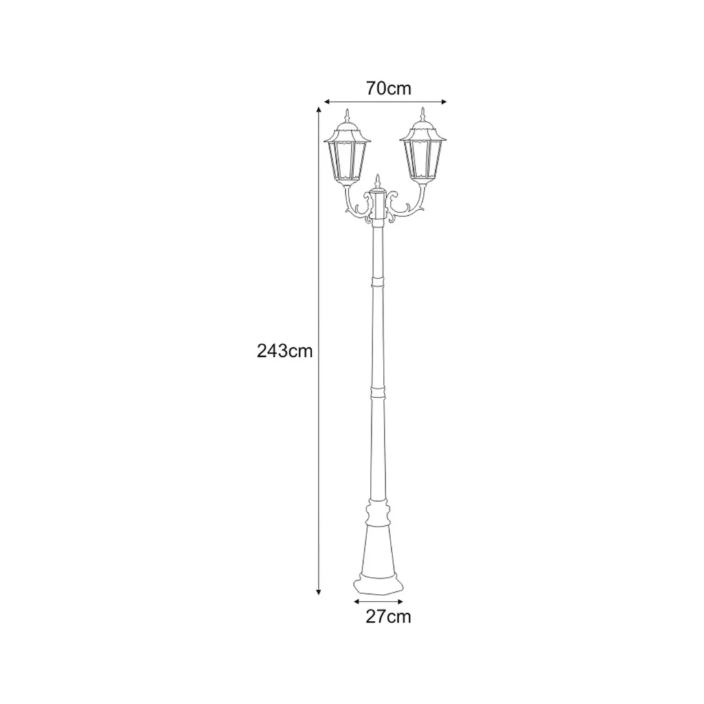Wysoka zewnętrzna lampa stojąca K-7006A2/2 z serii LOZANA