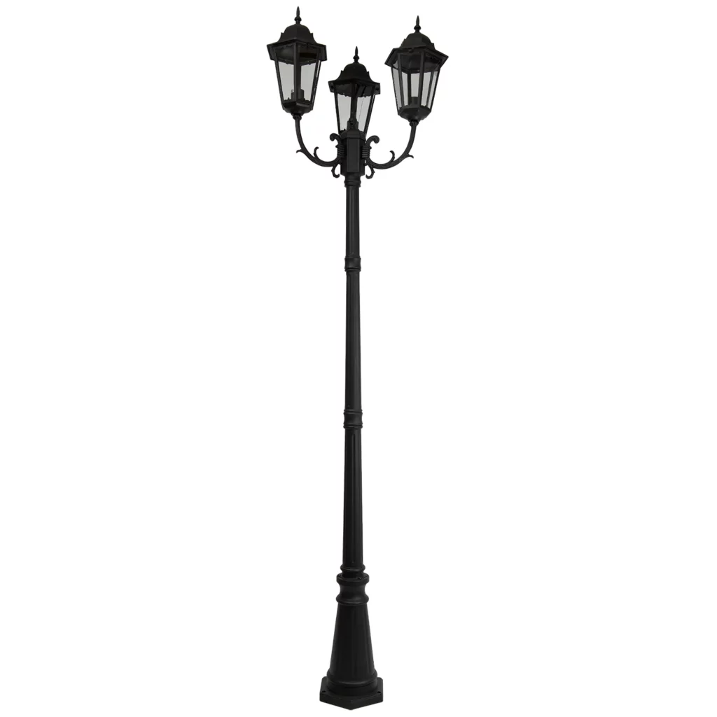Wysoka zewnętrzna lampa stojąca K-7006A2/3 Czarna z serii LOZANA