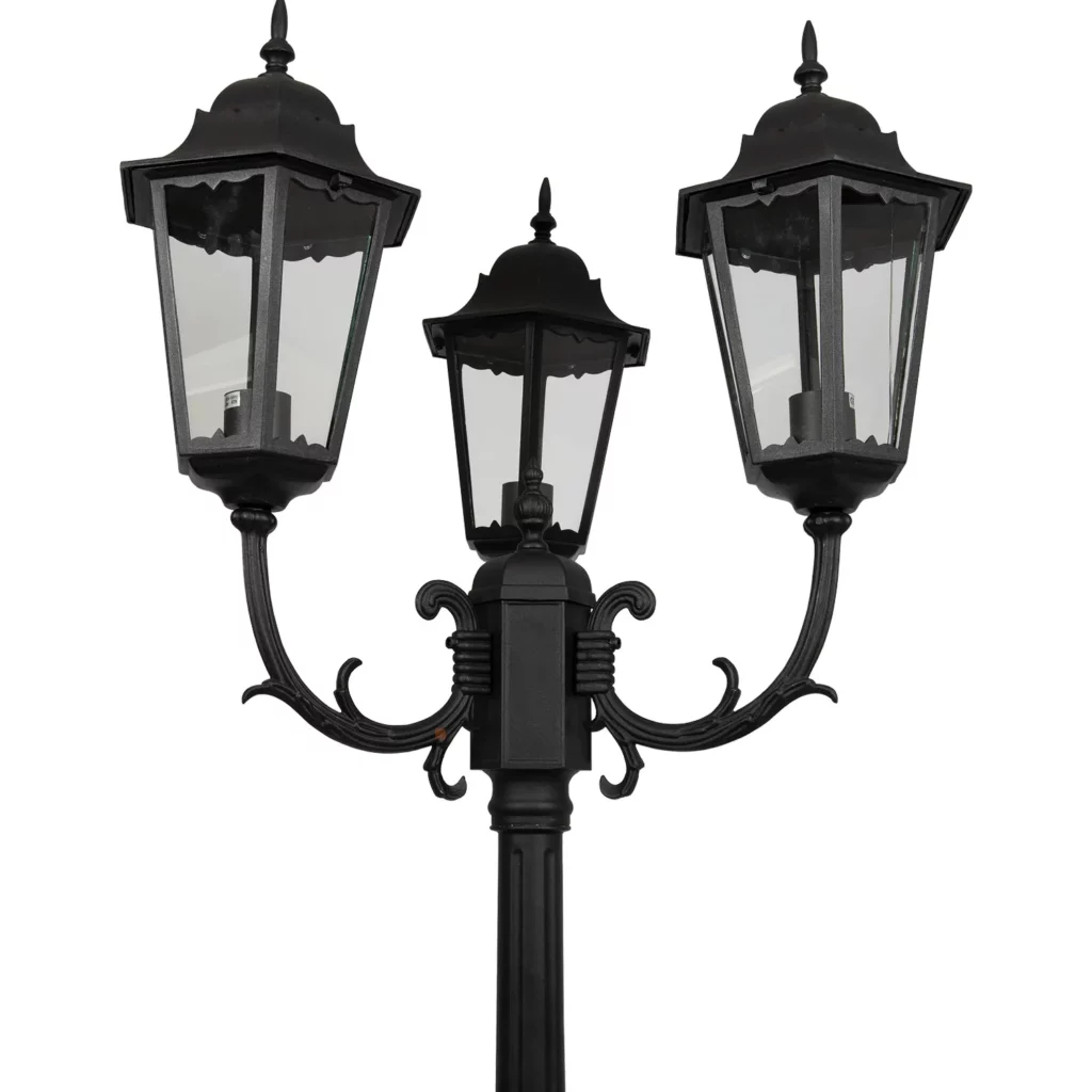 Wysoka zewnętrzna lampa stojąca K-7006A2/3 Czarna z serii LOZANA