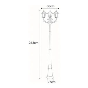 Wysoka zewnętrzna lampa stojąca K-7064A2/3 z serii STANDARD