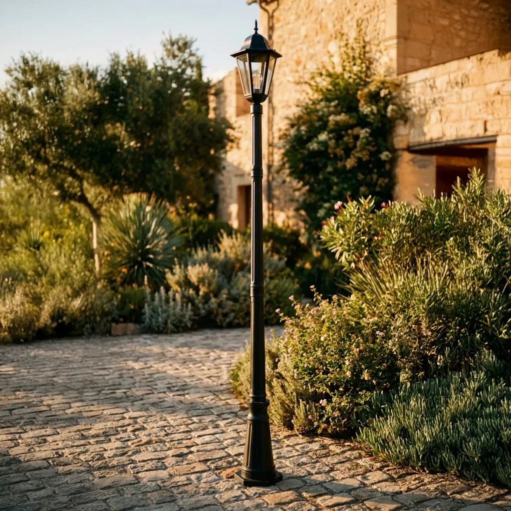 Wysoka zewnętrzna lampa stojąca K-7064A/1 Czarna z serii STANDARD