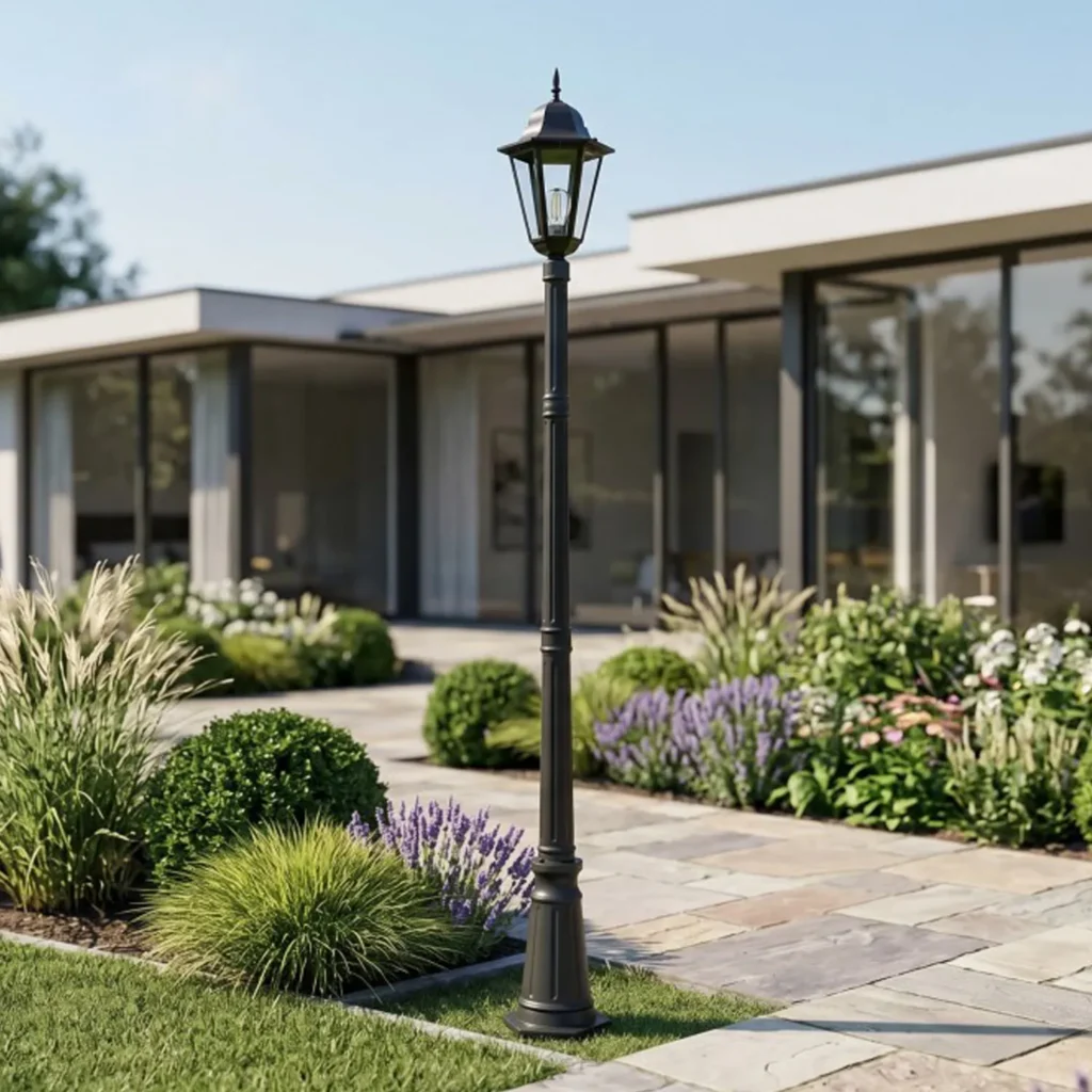 Wysoka zewnętrzna lampa stojąca K-7064A/1 Czarna z serii STANDARD