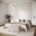 Panel tapicerowany beżowy