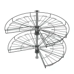 Półka obrotowa 3/4 Grafit WIEXPOL