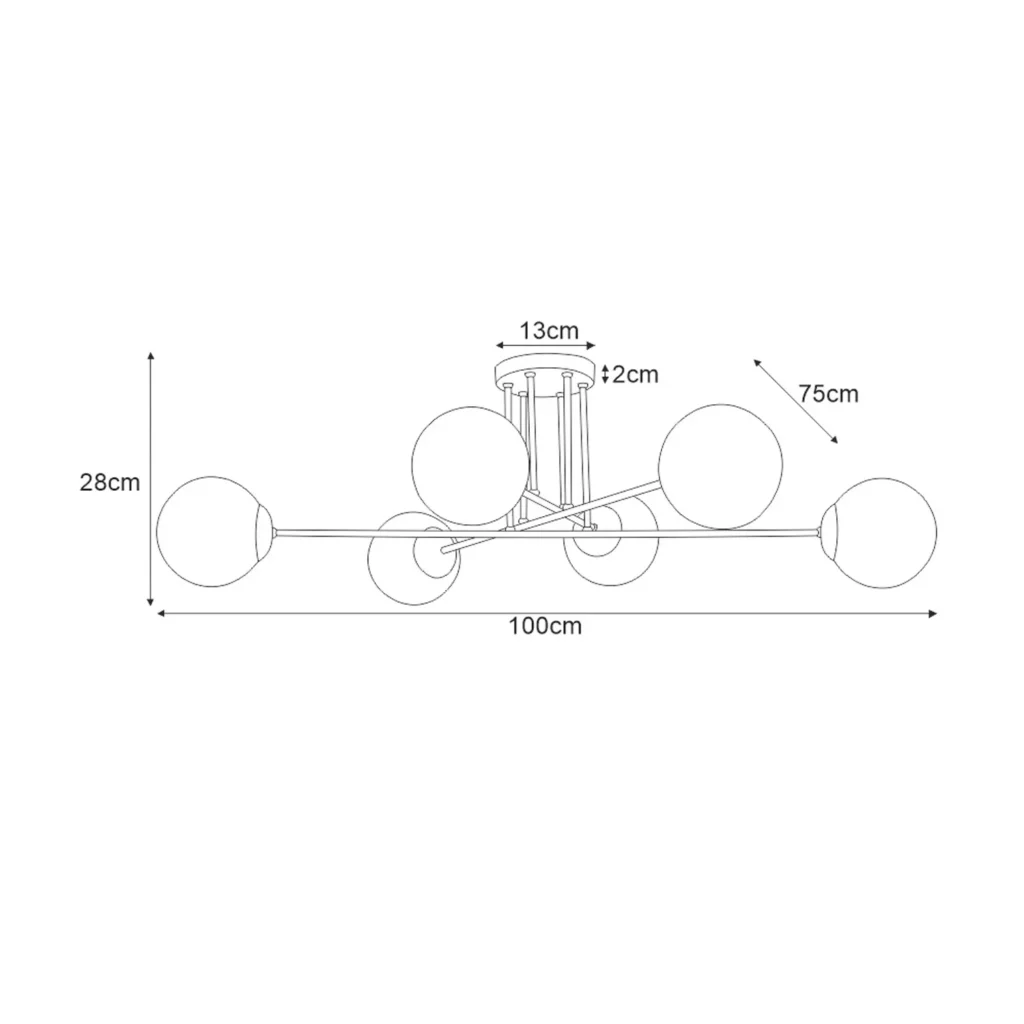 Lampa sufitowa K-4925 z serii SAVOY