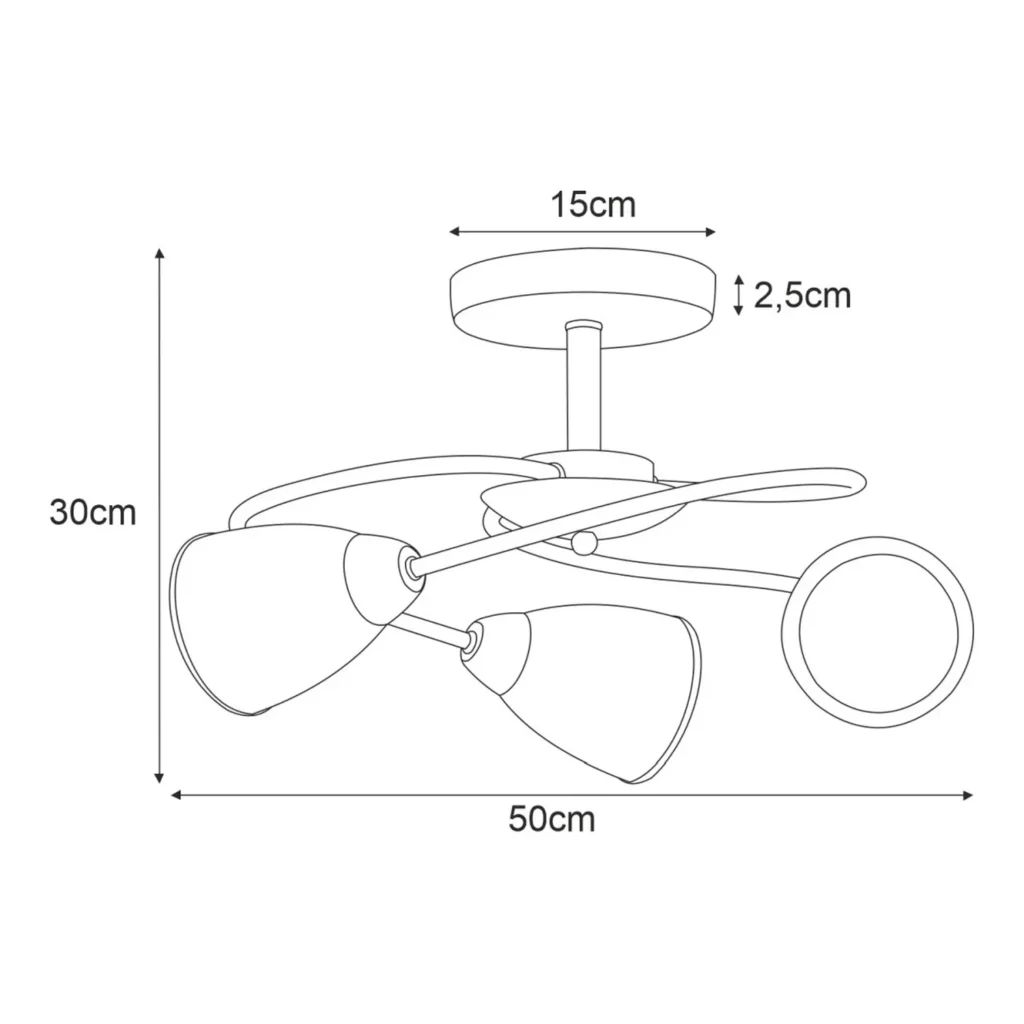 Lampa sufitowa K-JSL-6059/3 AB z serii PLATO