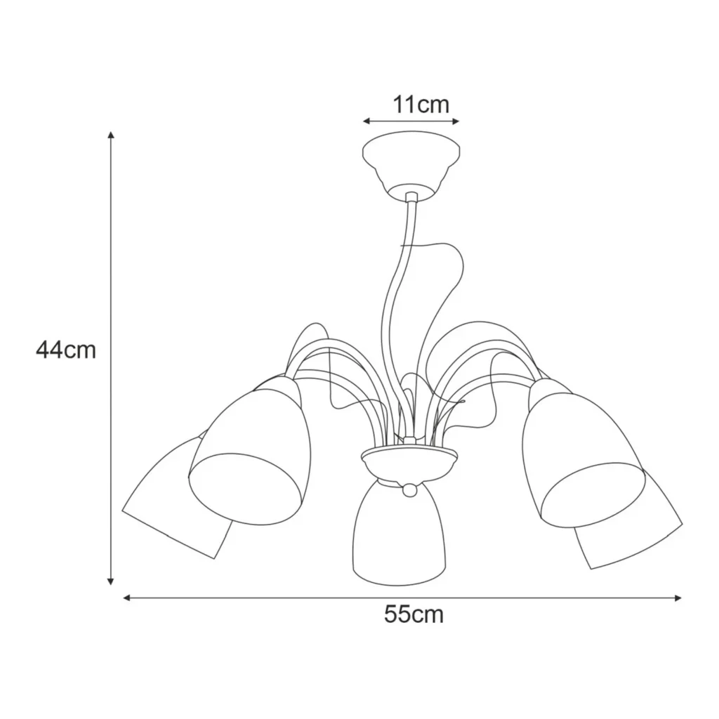 Lampa sufitowa K-JSL-6218/5 CHR z serii ARON