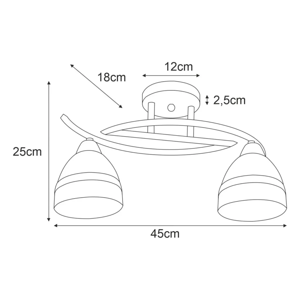 Lampa sufitowa K-JSL-6572/2 AB z serii COLAR