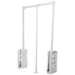 Pantograf z podnośnikiem olejowym do garderoby 45-60cm GTV Biały