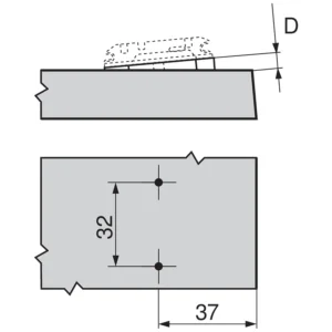 Podkładka kątowa -5° krzyżakowa 171A5500 H-6 BLUM