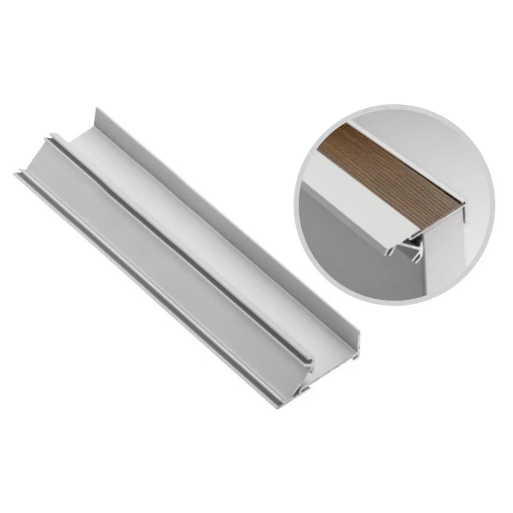Profil aluminiowy LED cokołowy nabijany GLAX 3m - srebrny GTV