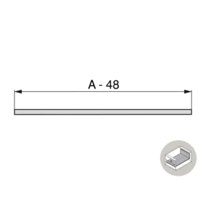 Reling frontowy wewnętrzny VERTEX 112cm