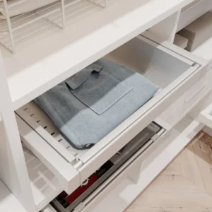 Szuflada kosz metalowy do szafy garderoby ELITE Biały GTV