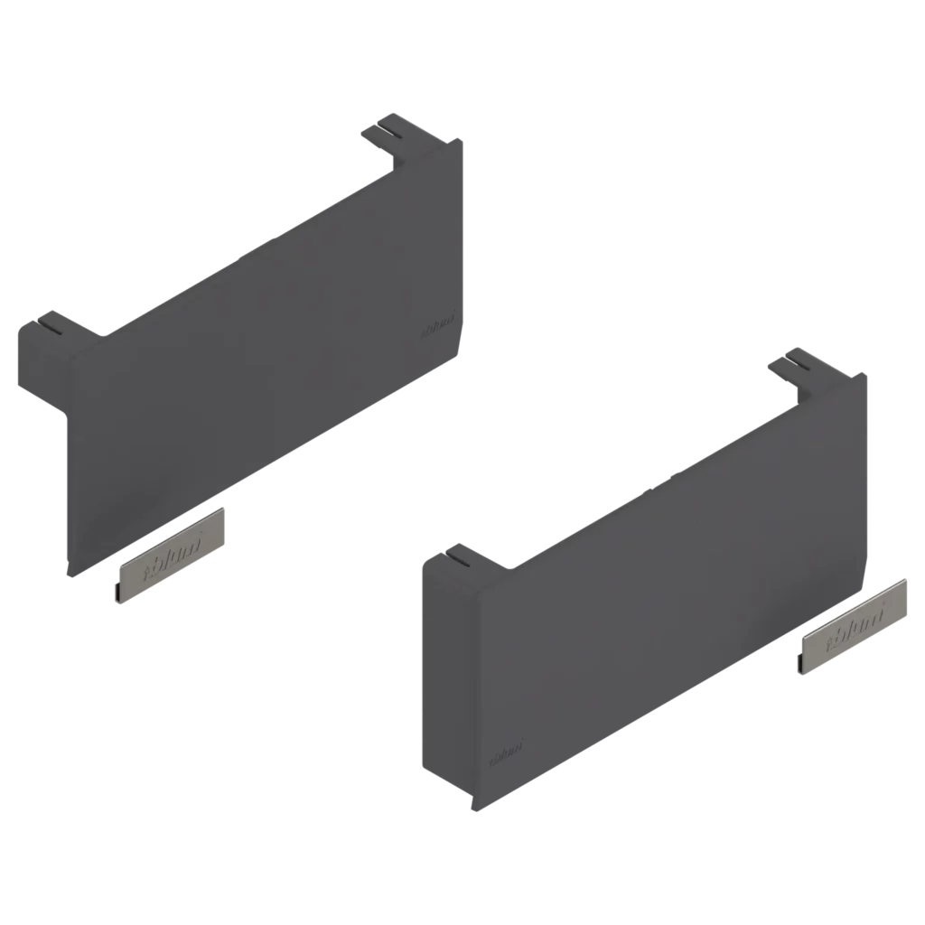 Zestaw zaślepek do siłowników Aventos HK TOP ciemnoszary / inox BLUM