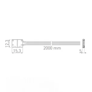 Złączka XC11 do taśm LED 8mm z przewodem 2m