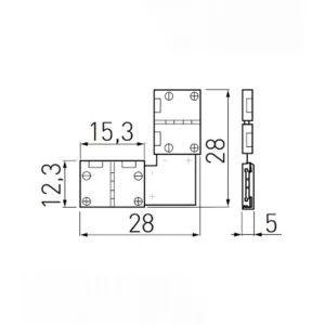 Złączka XC11 kątowa do taśm LED 8mm