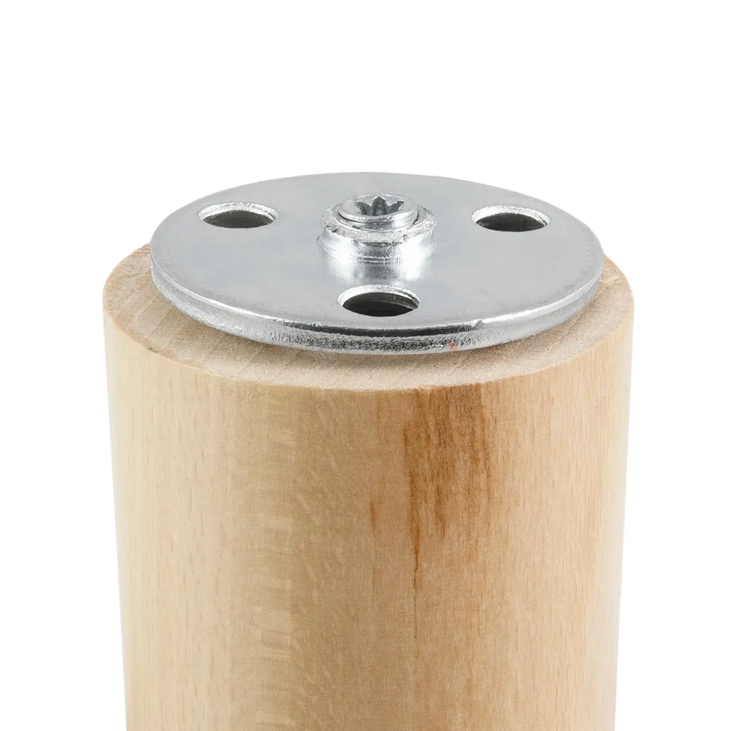 Nóżka meblowa drewniana okrągła h-360 Naturalna
