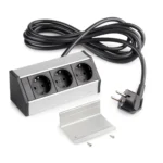 Gniazdo meblowe biurkowe Kątowe 3x gniazdo V Dock Emuca