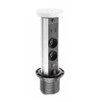 Gniazdo wpuszczane chowane w blat fi80 Camino Białe GTV