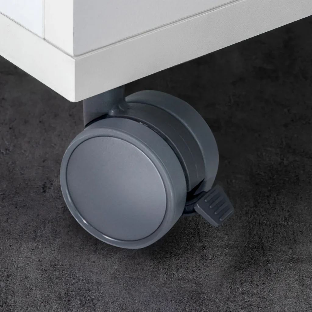Kółko meblowe obrotowe BOWL 50mm szare zestaw Emuca