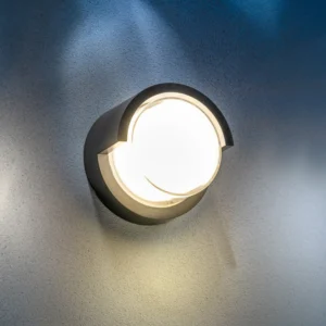 Lampa elewacyjna Kinkiet LED CANTI okrągła antracyt 4000K GTV