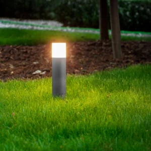 Lampa ogrodowa stojąca słupek CORTA grafit GTV