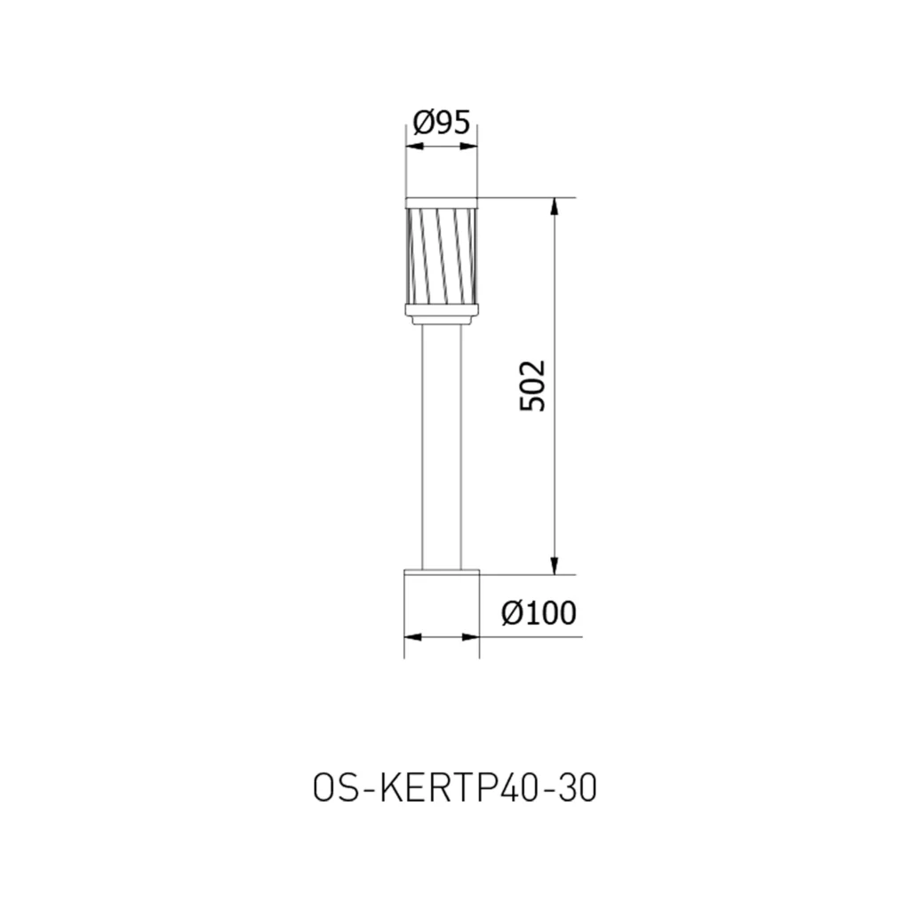 Lampa ogrodowa stojąca słupek 502mm KERTA grafit GTV