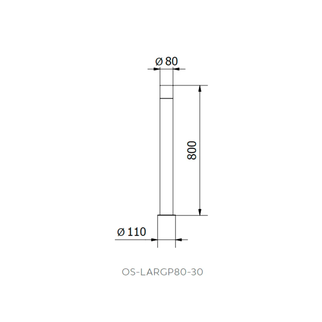 Lampa stojąca słupek ogrodowy LARGO 80cm grafit GTV