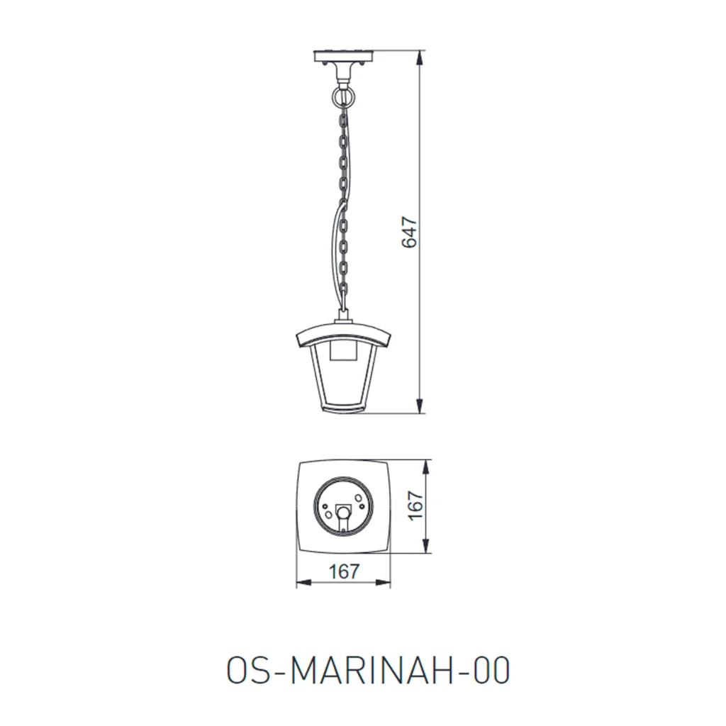 Lampa ogrodowa wisząca MARINA czarny GTV