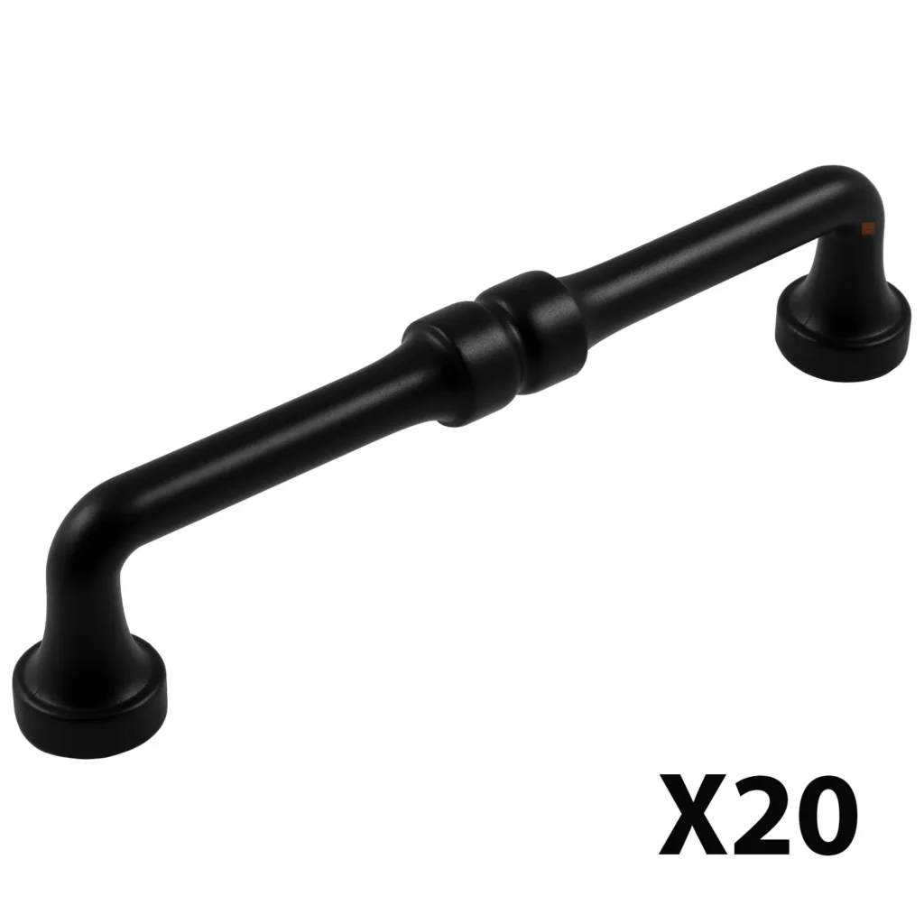 Uchwyt meblowy do szafek Baghdad rozstaw 128mm Czarny EMUCA