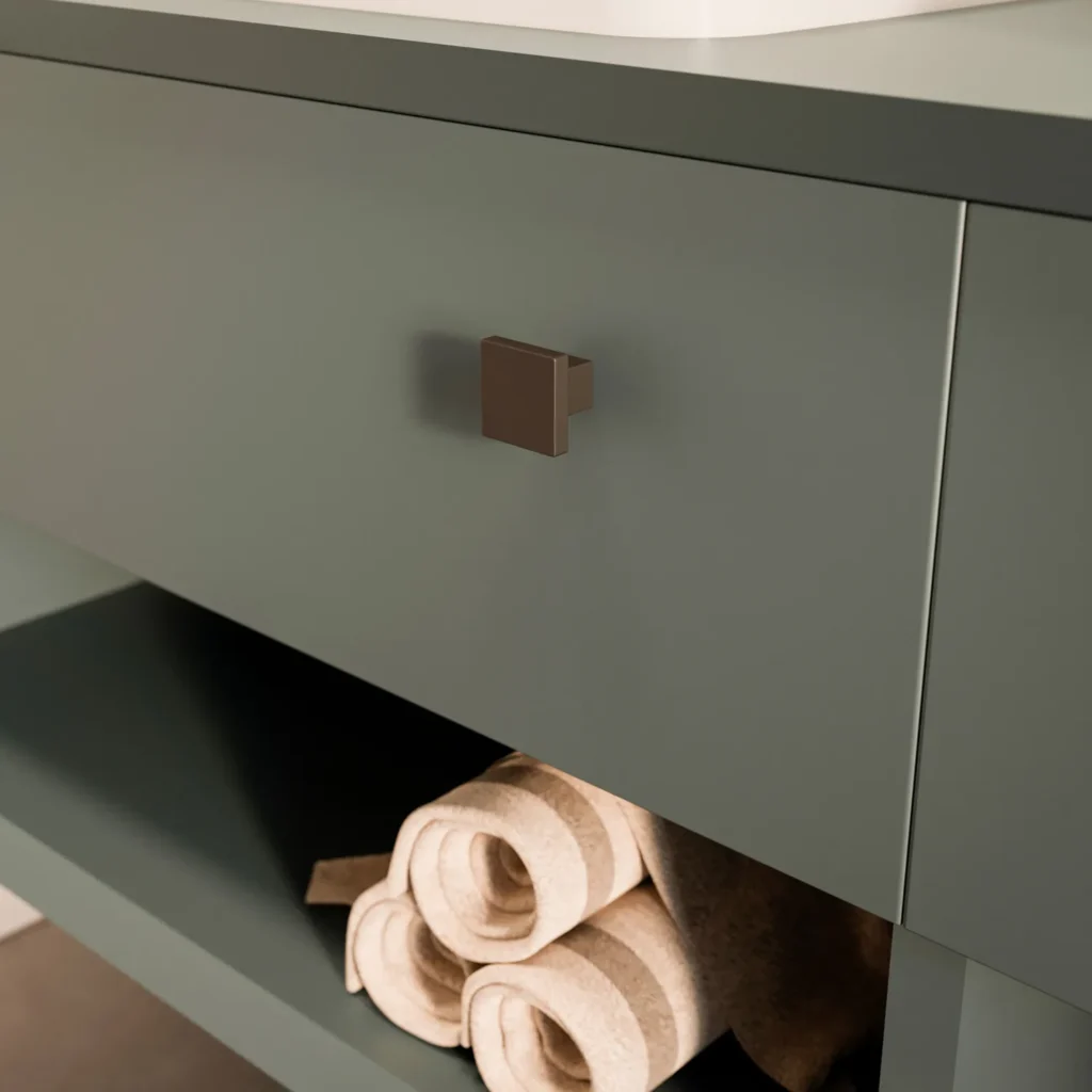 Uchwyt gałka meblowa kwadratowa Baku 30x30mm Czarny EMUCA