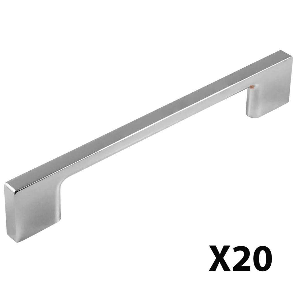 Uchwyt meblowy do szafek Montreal rozstaw 160mm Chrom EMUCA - 20 Sztuk