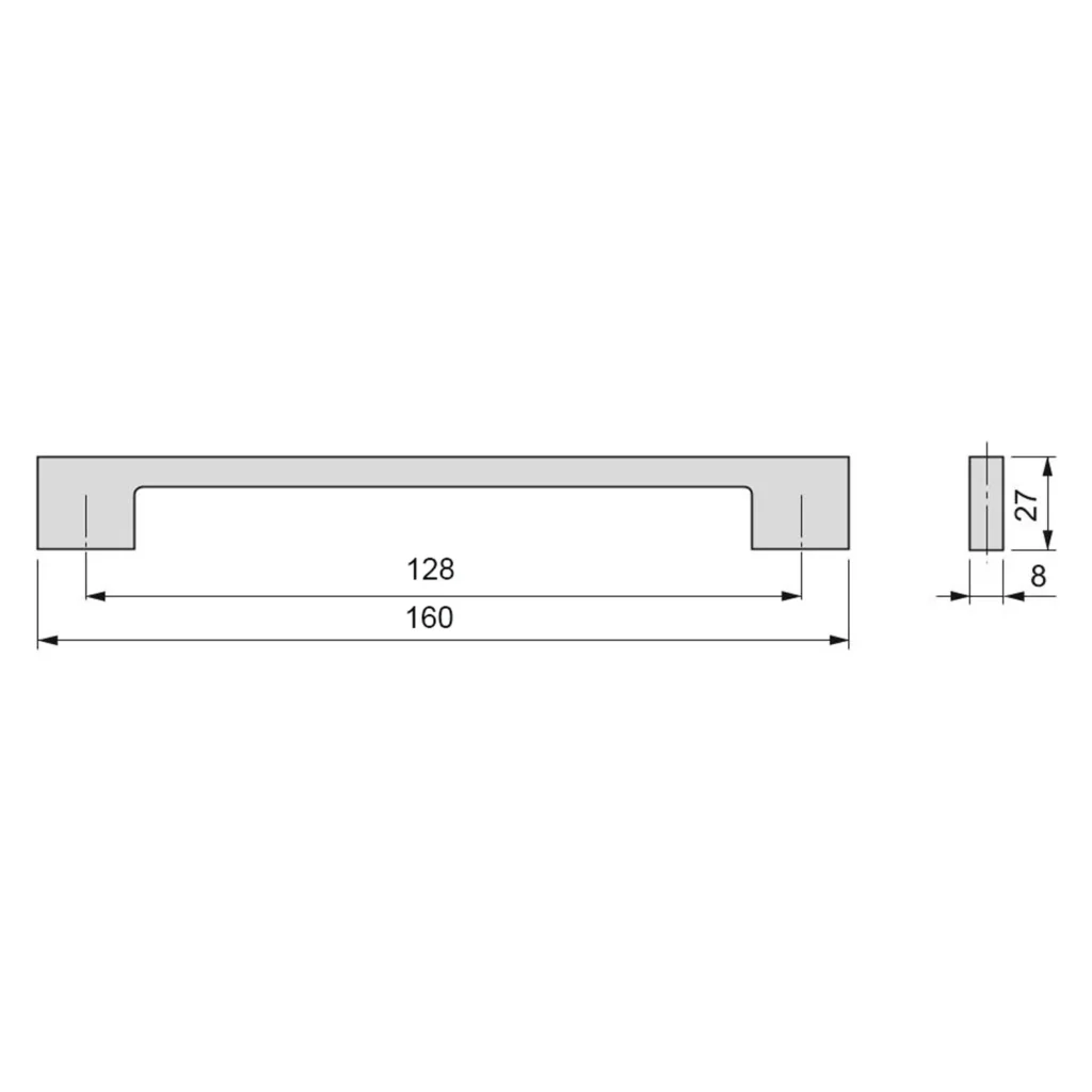 Uchwyt meblowy do szafek Montreal rozstaw 128mm Chrom EMUCA