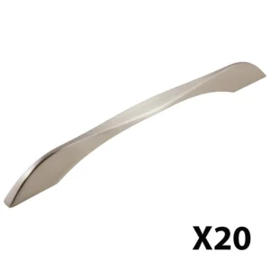 Uchwyt meblowy do szafek Varna rozstaw 224mm nikiel satynowy EMUCA - 20 Sztuk