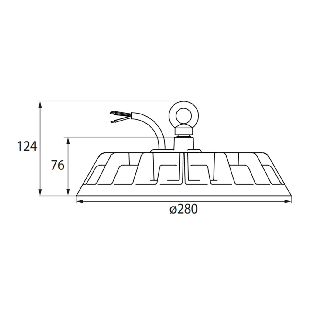 Lampa przemysłowa LED High-Bay VOYAGER 2 100W 4K IP65 BEMKO