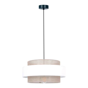 Lampa wisząca boho K-5271 z serii CEZAR biało-beżowa