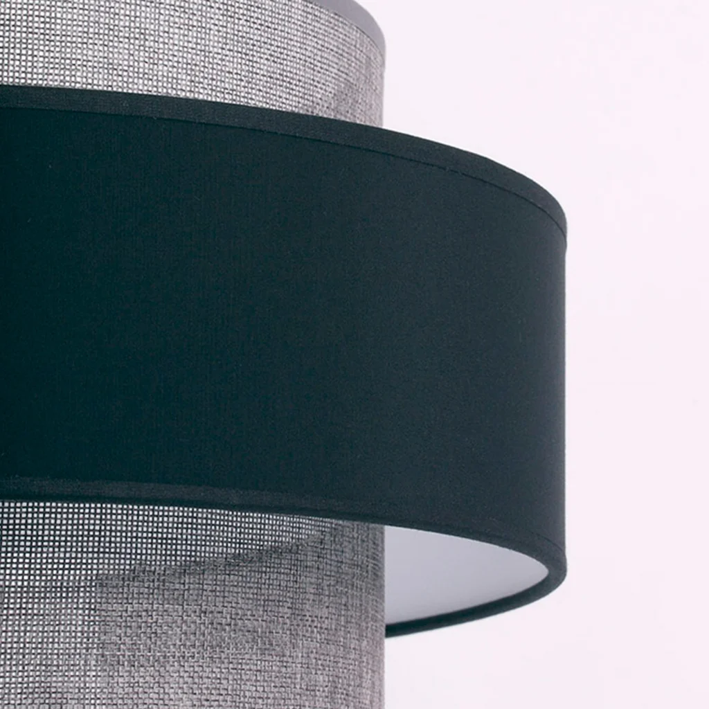 Lampa z czarno-szarym abażurem z serii ETELA