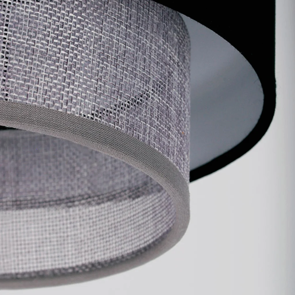 Lampa z czarno-szarym abażurem z serii ETELA