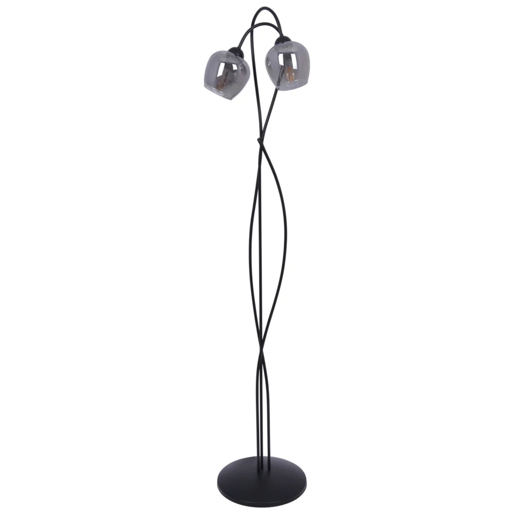 Lampa podłogowa z grafitowymi kloszami K-5198 z serii SARA