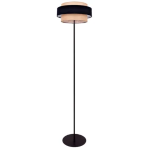 Lampa podłogowa boho K-5235 z serii GATO czarno-beżowa