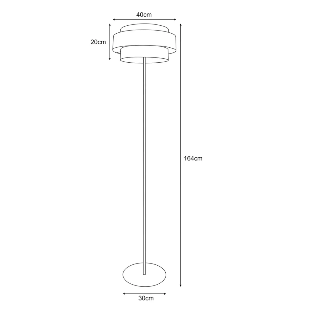 Lampa podłogowa boho K-5235 z serii GATO czarno-beżowa
