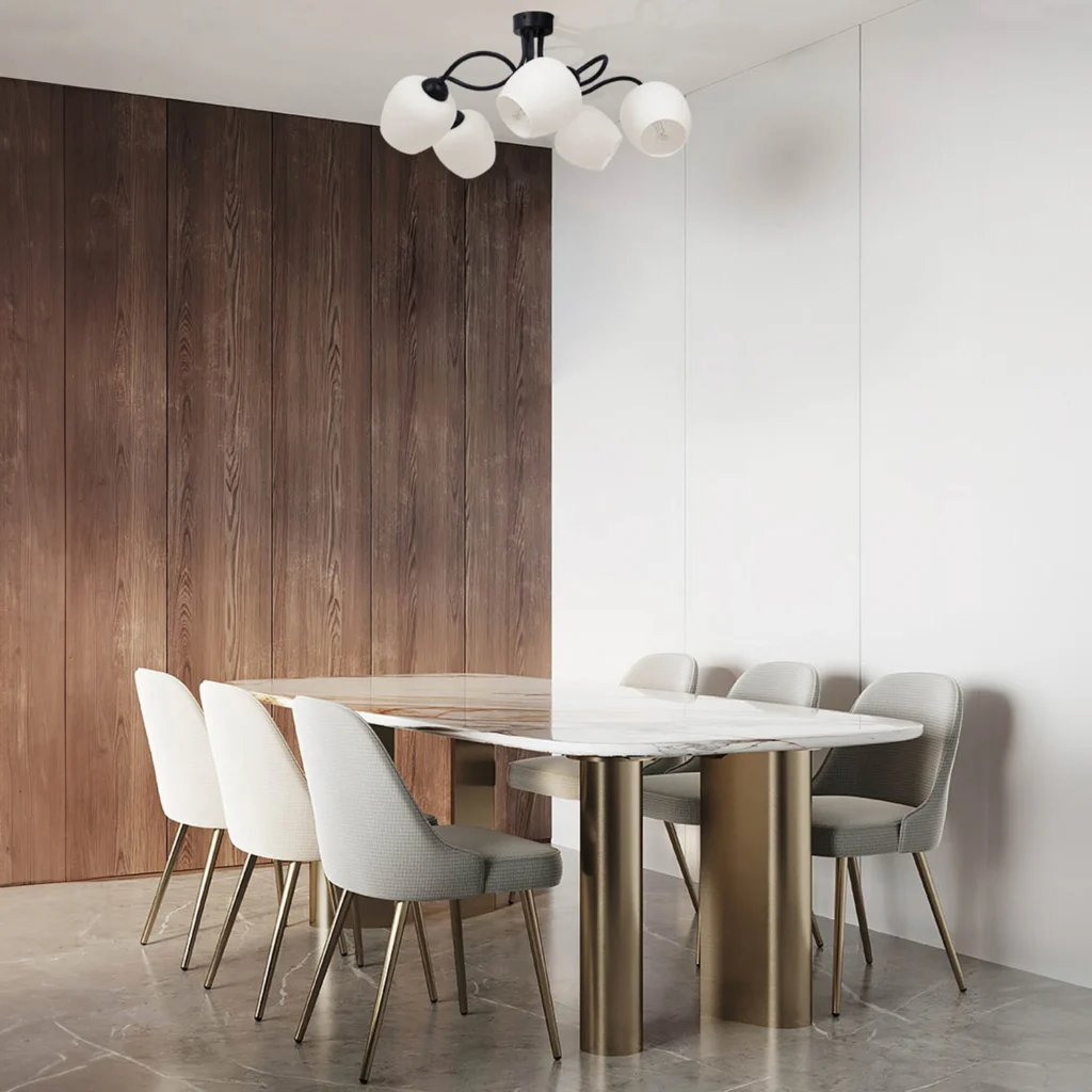 Lampa sufitowa z kloszami w kształcie kielichów K-5186 z serii BELLA