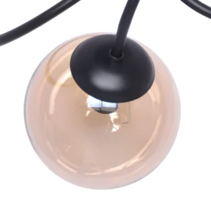 Lampa sufitowa z bursztynowymi okrągłymi kloszami K-5126 z serii FLORO