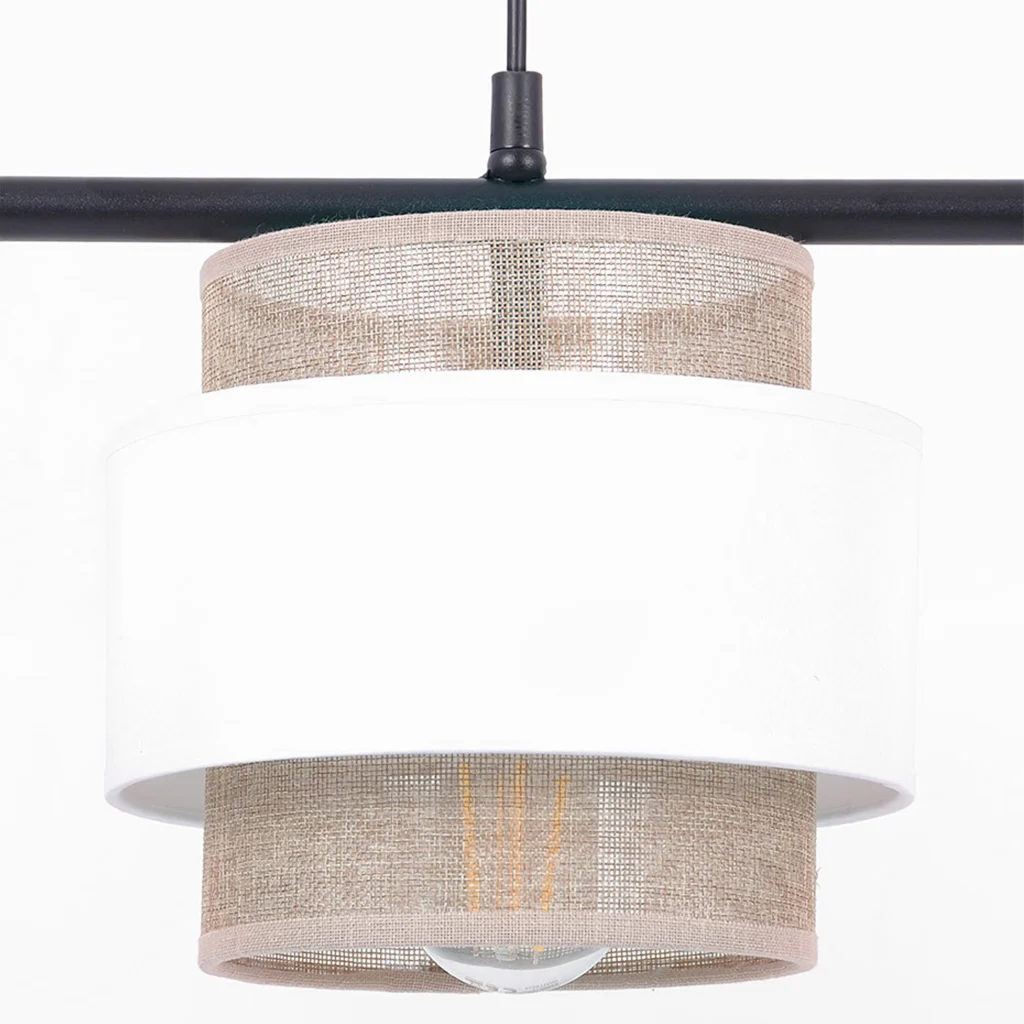 Lampa wisząca boho K-5273 z serii CEZAR biało-beżowa