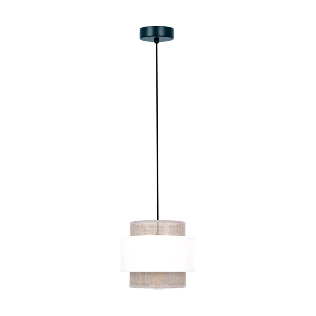 Lampa wisząca boho K-5270 z serii CEZAR biało-beżowa