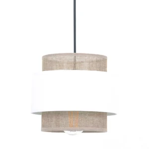 Lampa wisząca boho K-5270 z serii CEZAR biało-beżowa