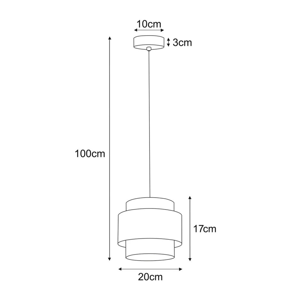 Lampa wisząca z czarno-szarym abażurem K-5170 z serii ETELA