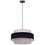 Lampa wisząca z czarno-szarym abażurem K-5171 z serii ETELA