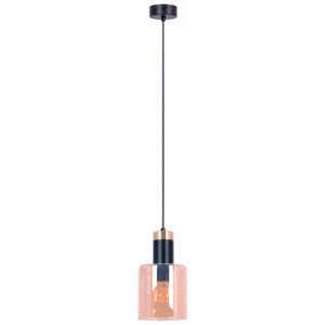 Lampa wisząca z bursztynowym kloszem K-5255 z serii ALTO